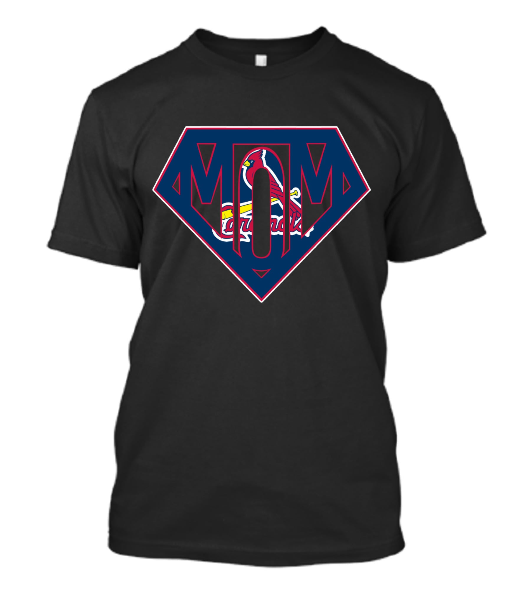 Super Mom Stl Cardinals Logo Badge T-Shirt