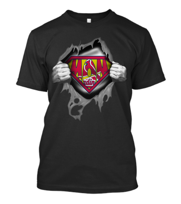 SUPER MOM STL CARDINALS LOGO HEROIC T-Shirt