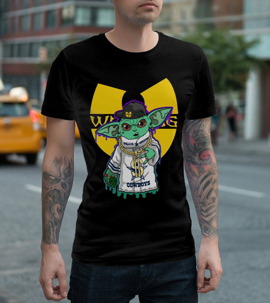Wu Cow Dallas Cowboys Baby Yoda Wu-Tang T-Shirt