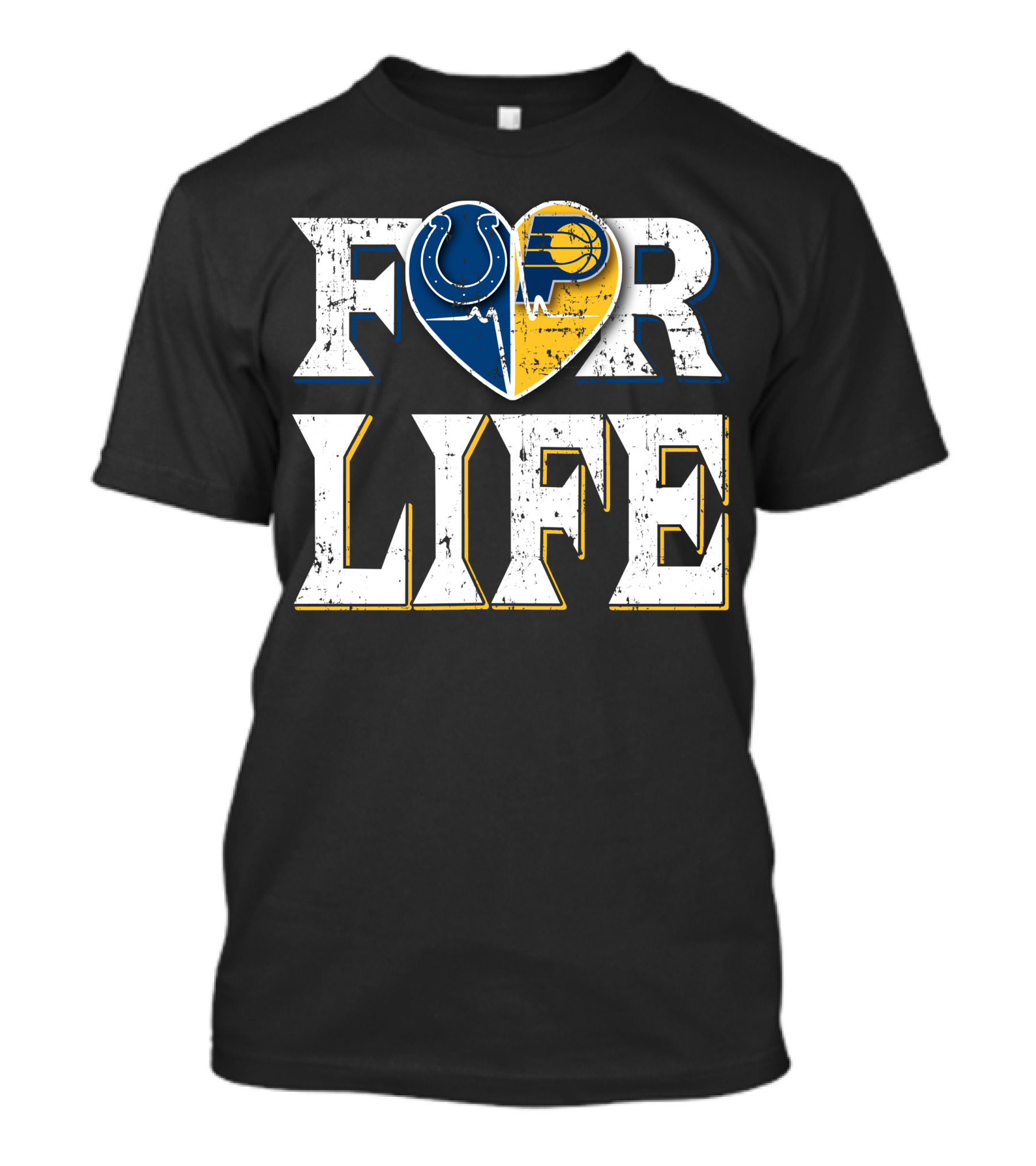 For Life Colts Pacers Heart T-Shirt