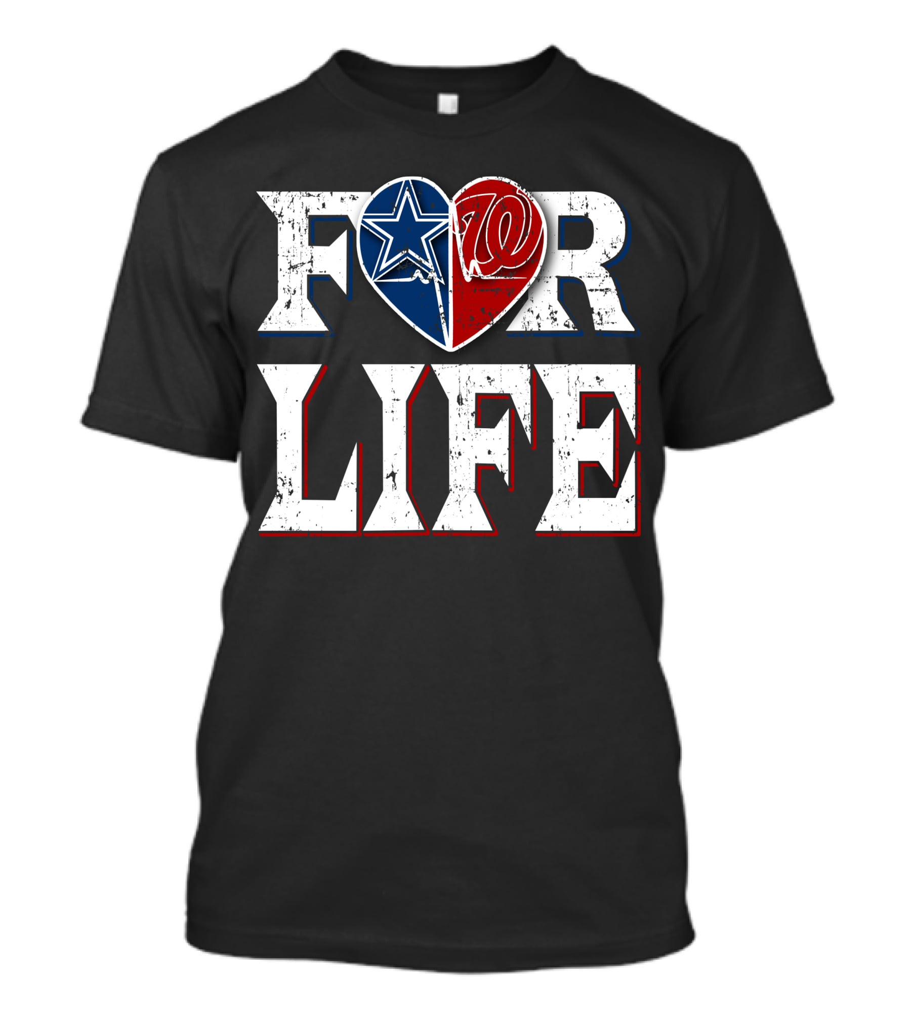 For Life Cowboys Nationals Heart T-Shirt