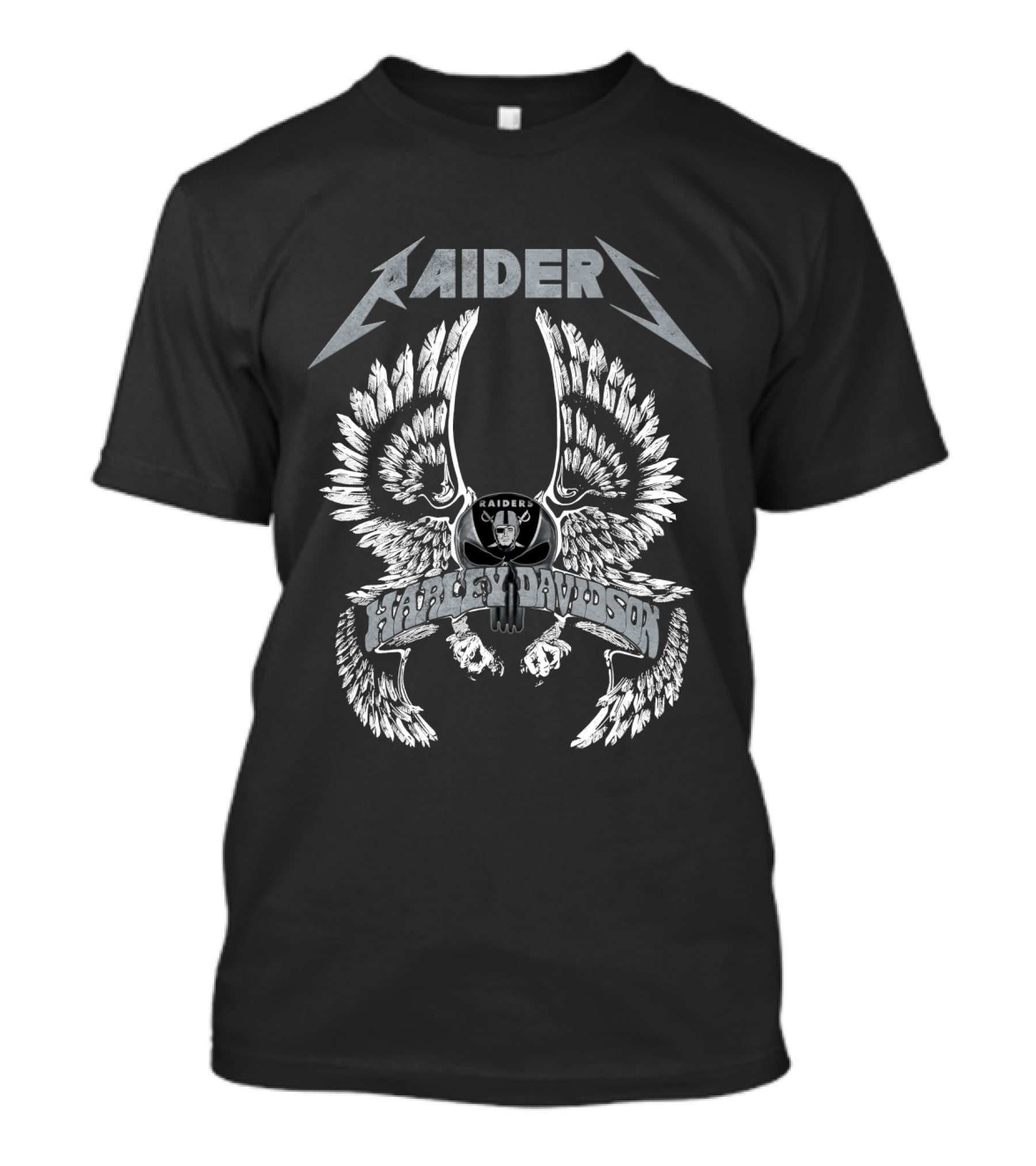 Raiders Harley Davidson Nfl Collaboration Winged T-Shirt