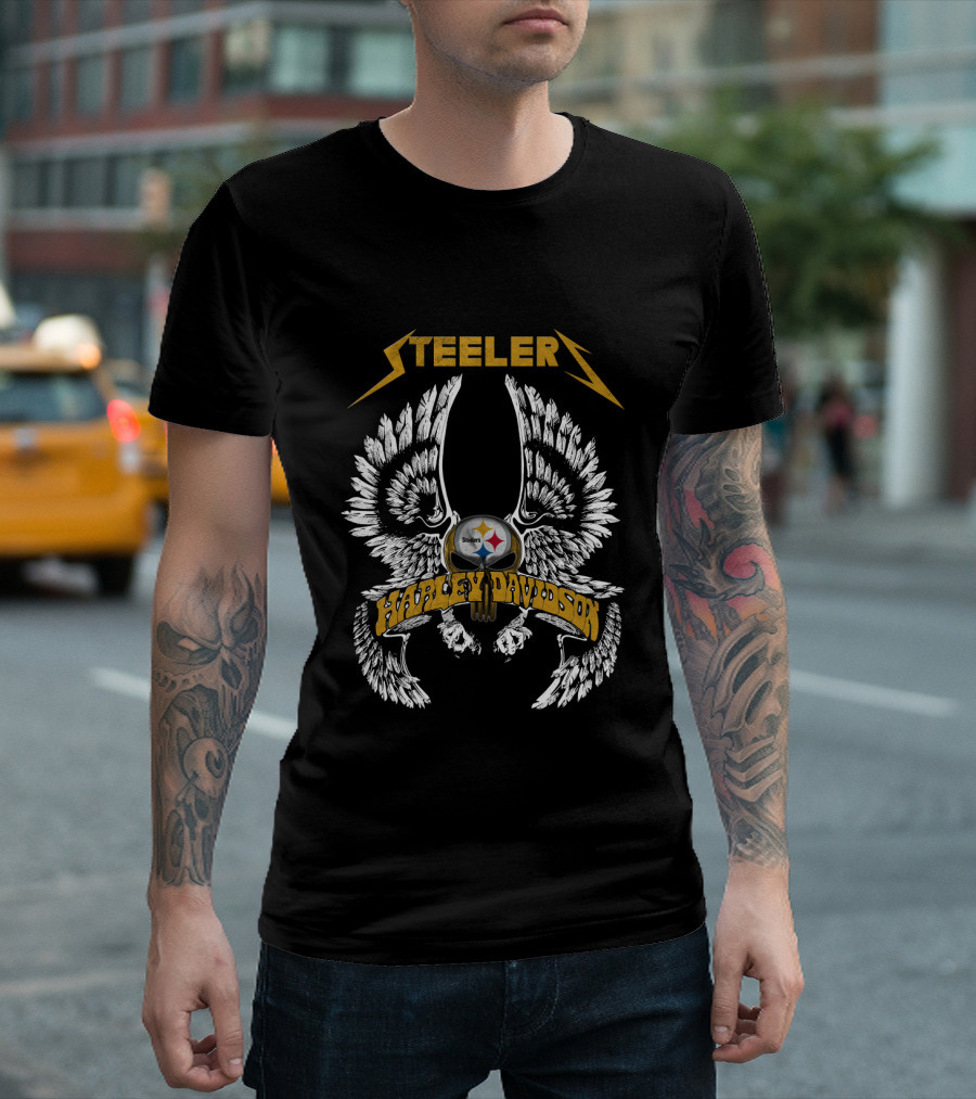 Steelers Harley Davidson Wings T-Shirt