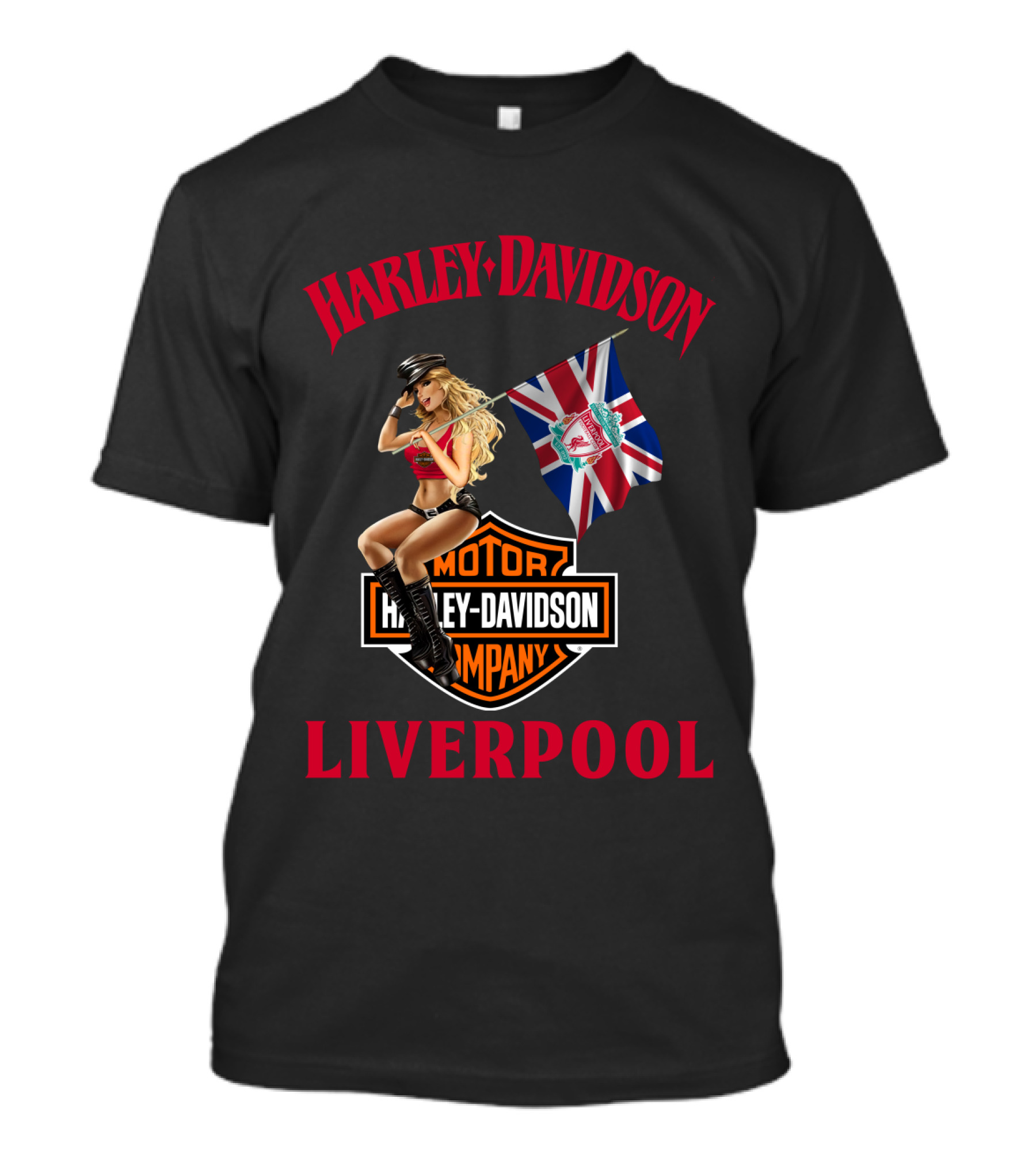 Harley Davidson Liverpool Union Jack T-Shirt