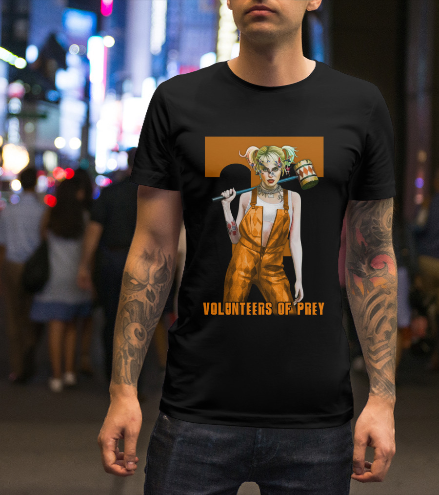 Volunteers Of Prey Tennessee Iconic Figure With Hammer T-Shirt