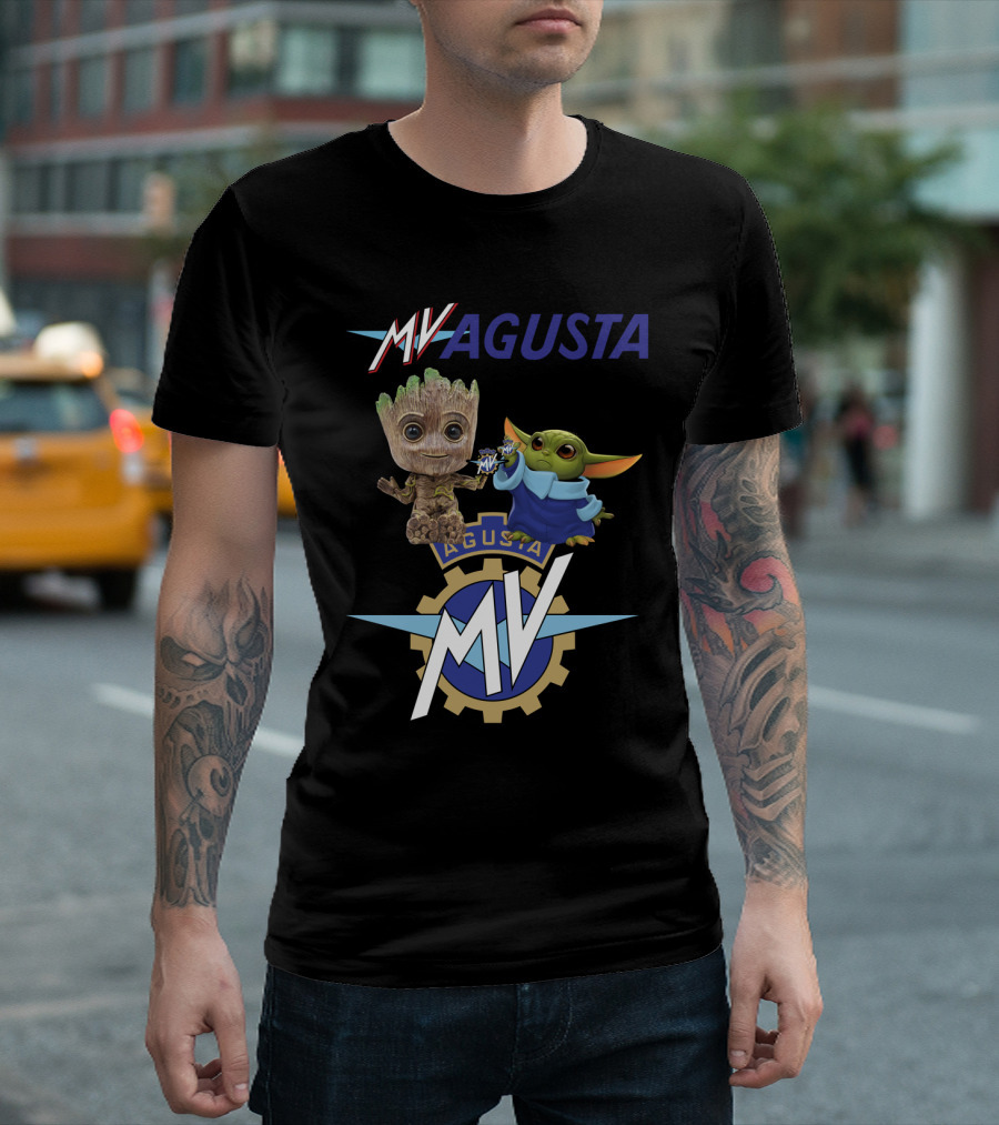 Mv Agusta Groot Yoda Characters T-Shirt