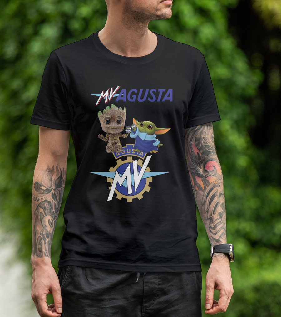 Mv Agusta Groot Yoda Characters T-Shirt