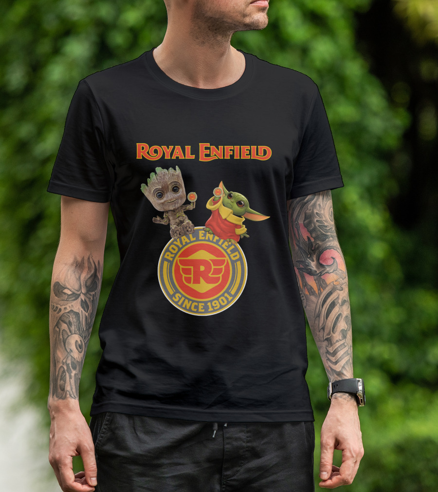 Royal Enfield Since 1901 Groot Yoda T-Shirt