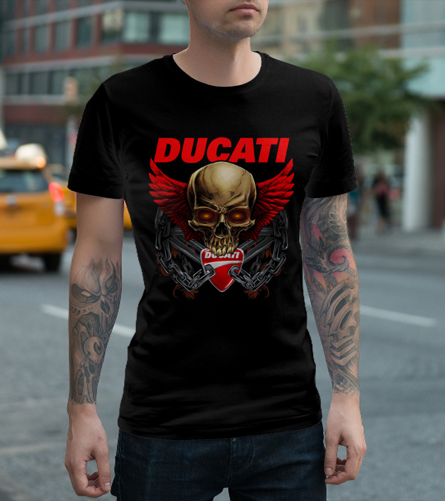Ducati Skull Wings Chain T-Shirt