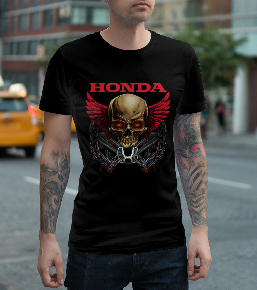 Honda Skull Wings Chain T-Shirt