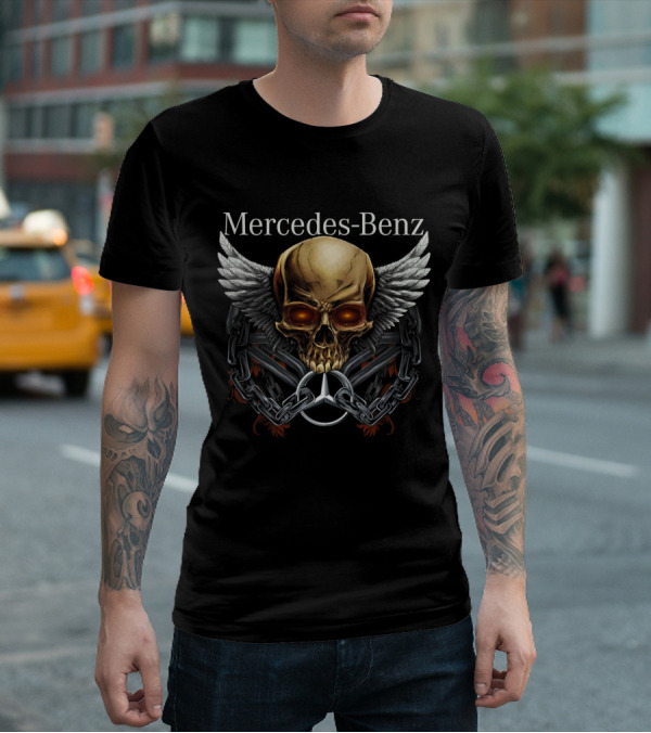 Mercedes Benz Skull Wings T-Shirt