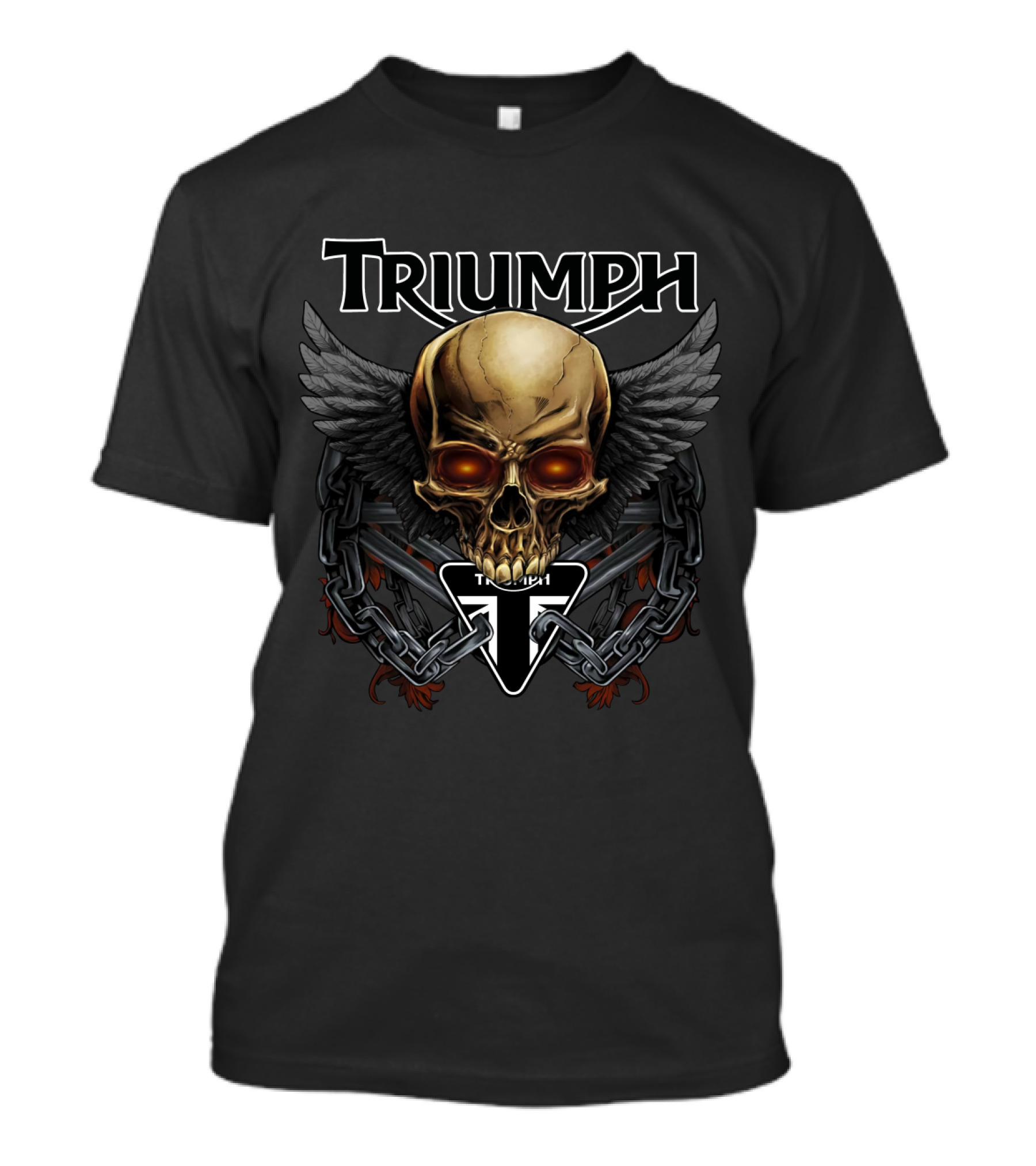 Triumph Skull Wings Chains Dh T-Shirt