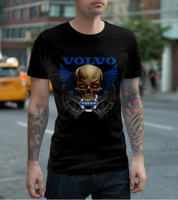 Volvo Skull With Wings And Chains Graphic Dh T-Shirt