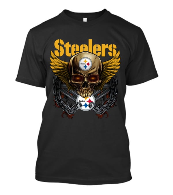 Steelers Skull Wings Chain T-Shirt
