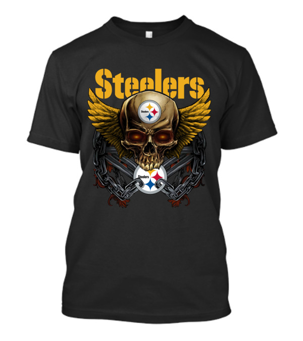Steelers Skull Wings Chain T-Shirt