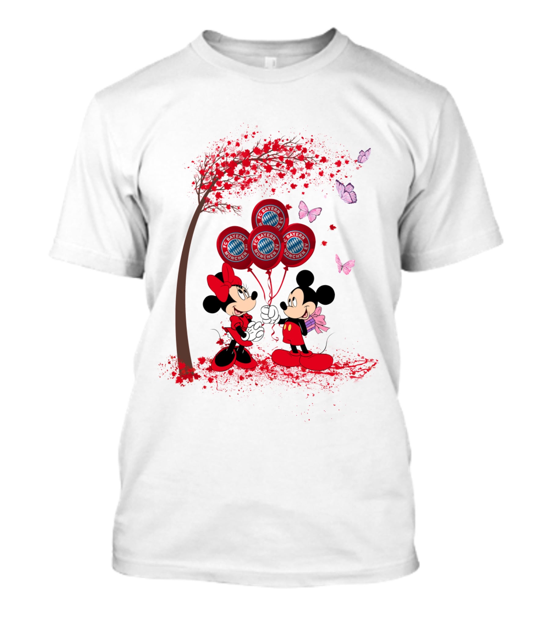 DH 29 FC Bayern München Minnie And Mickey Balloons T-Shirt