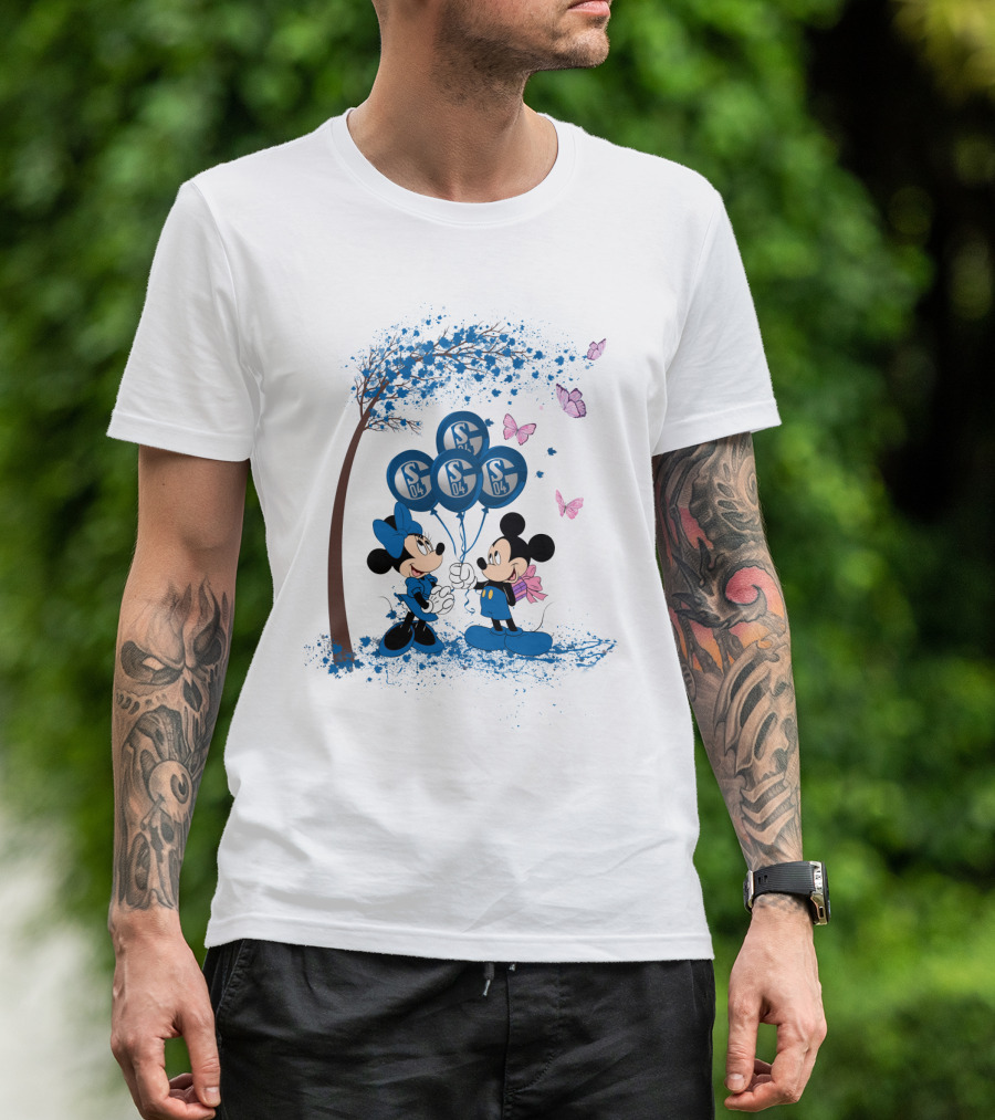 DH 29 Bundesliga Schalke 04 Balloons Cartoon Characters T-Shirt