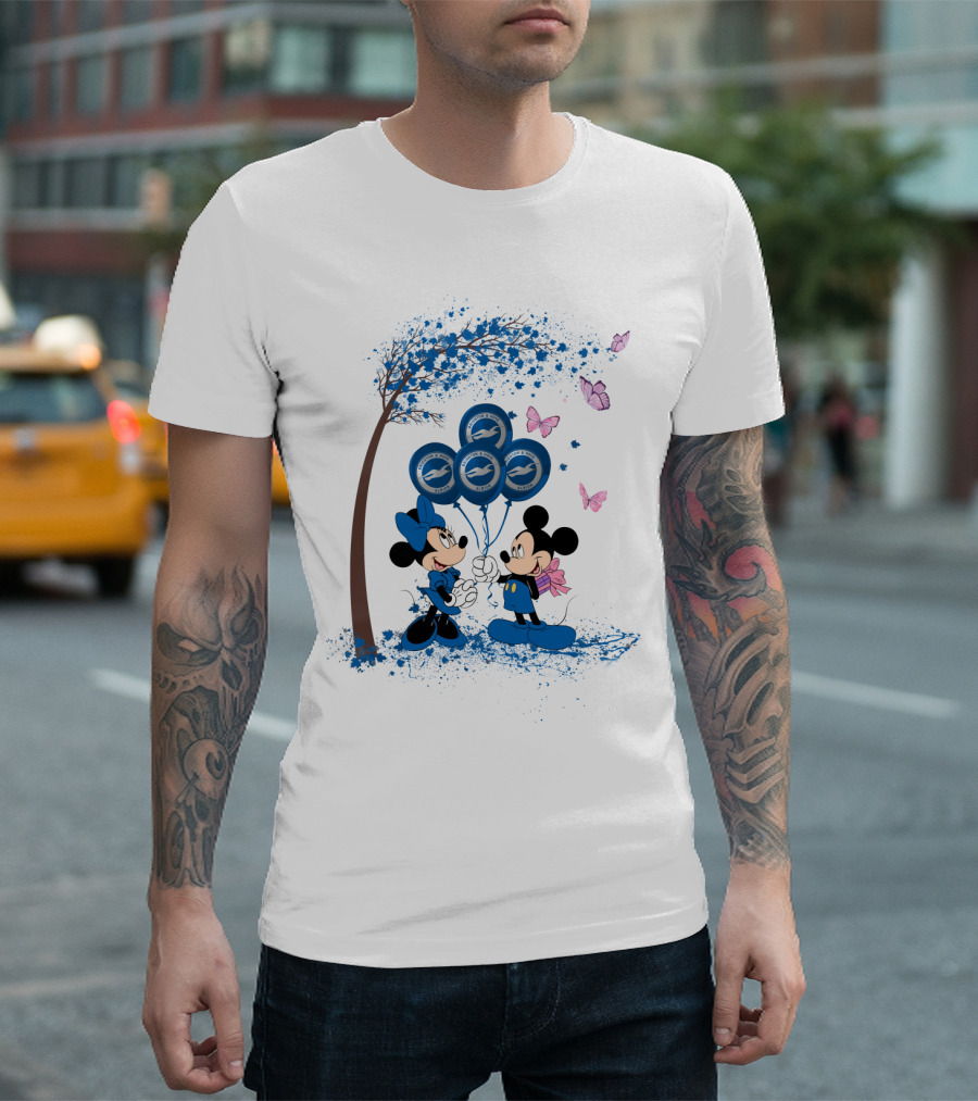 DH 29 Premier League Brighton and Hove Albion Mickey Minnie Balloons T-Shirt