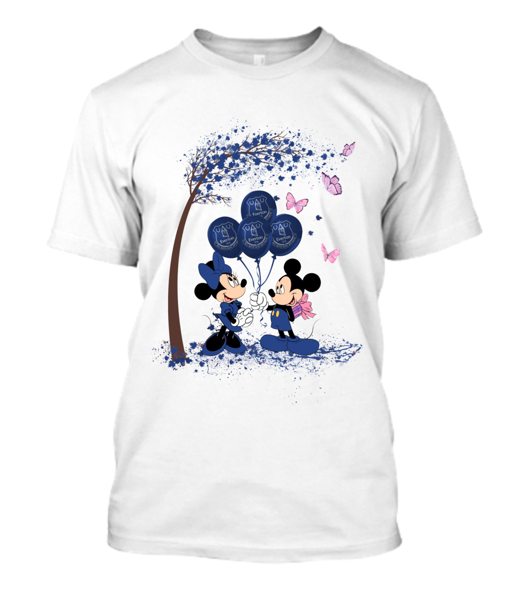 DH 29 Premier League Everton Mickey Minnie Balloons T-Shirt