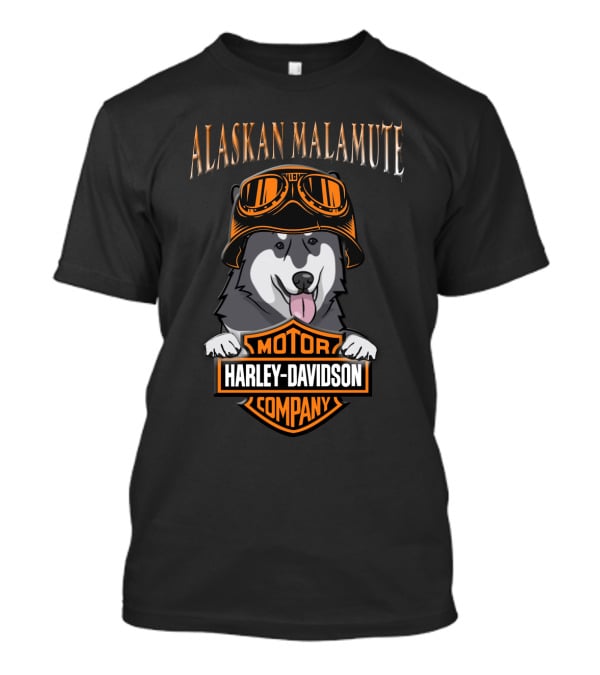 Alaskan Malamute Harley Davidson Motor Company T-Shirt