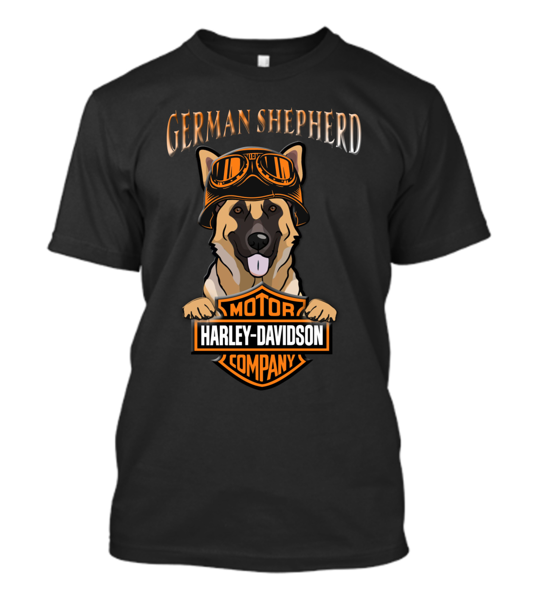 German Shepherd Harley Davidson Motorcycle Company T-Shirt