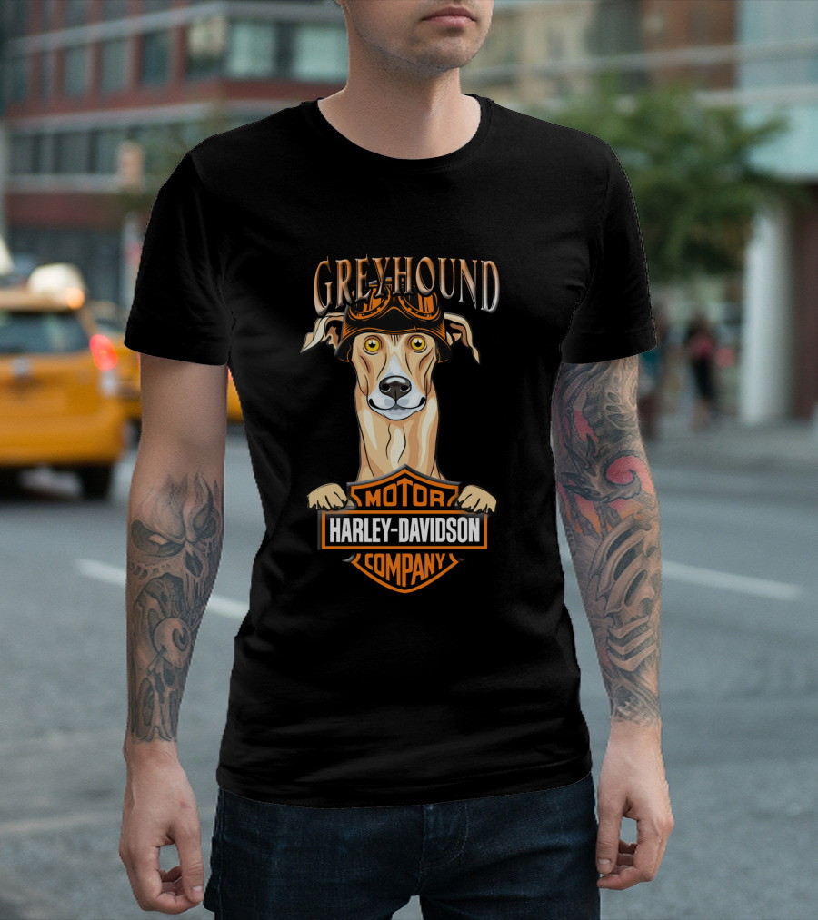 Greyhound Harley Davidson Motor Company T-Shirt