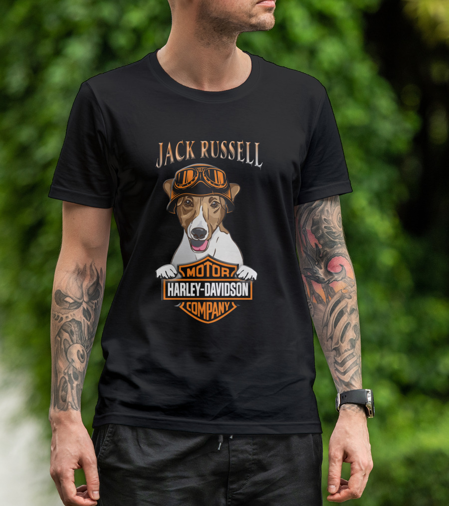 Jack Russell Terrier Harley Davidson Motorcycle Company T-Shirt
