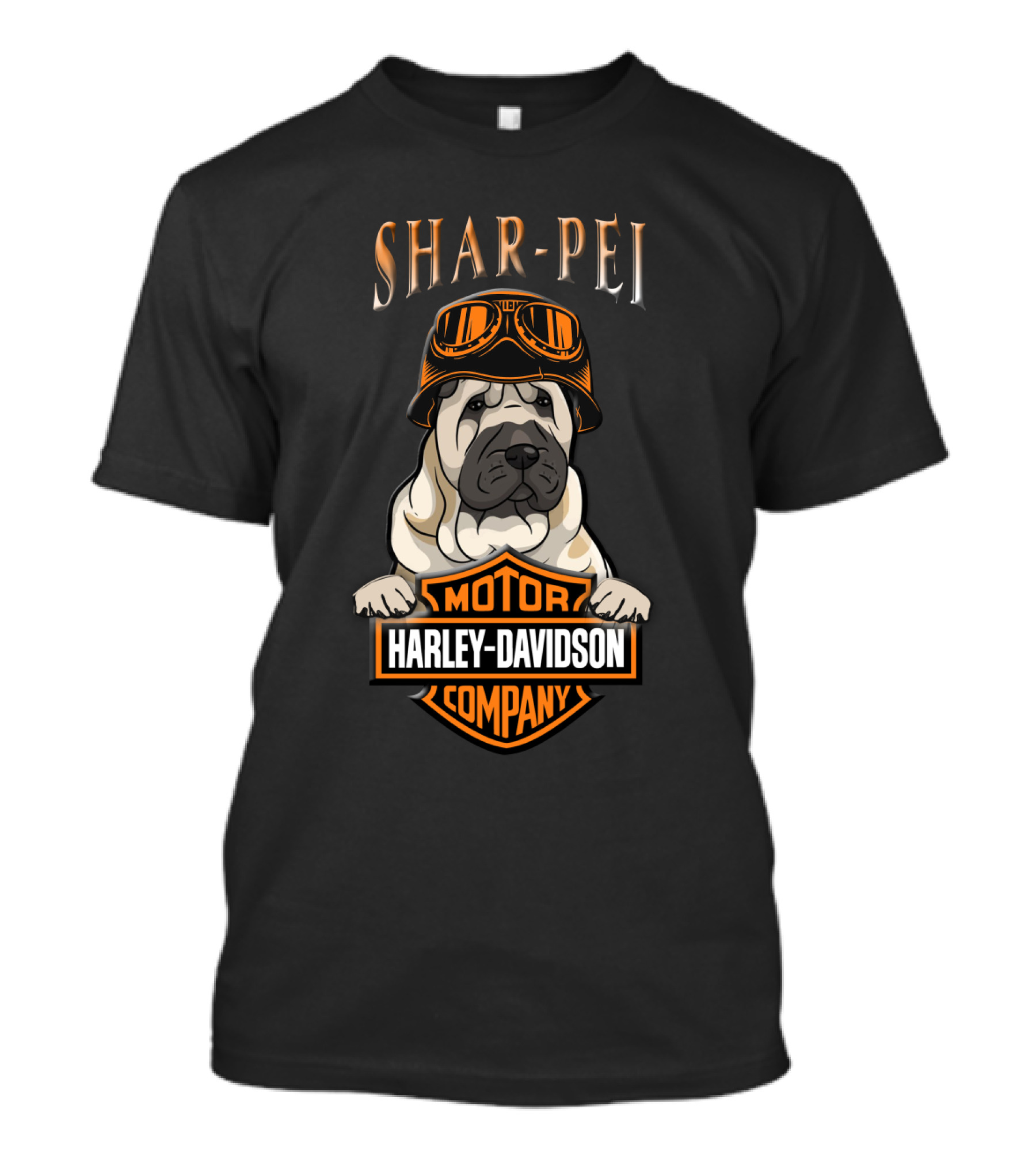 Shar-Pei Harley Davidson Motor Company T-Shirt