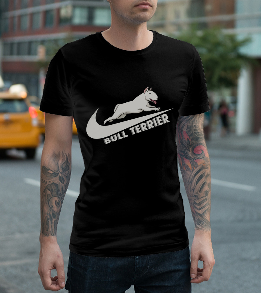 Bull Terrier Nike Swoosh Logo T-Shirt