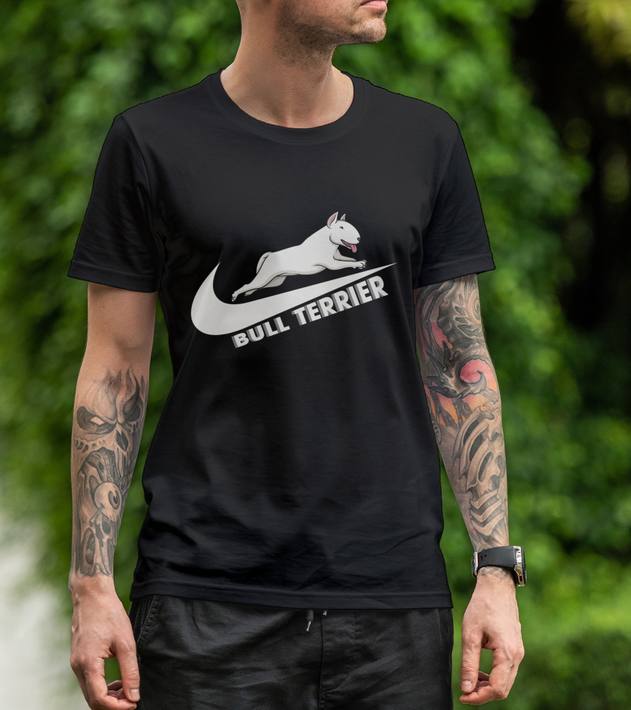 Bull Terrier Nike Swoosh Logo T-Shirt