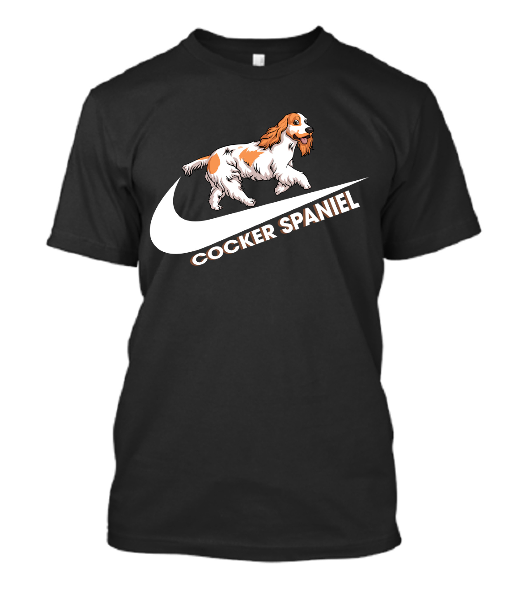 Cocker Spaniel Nike Swoosh Iconic Theme T-Shirt