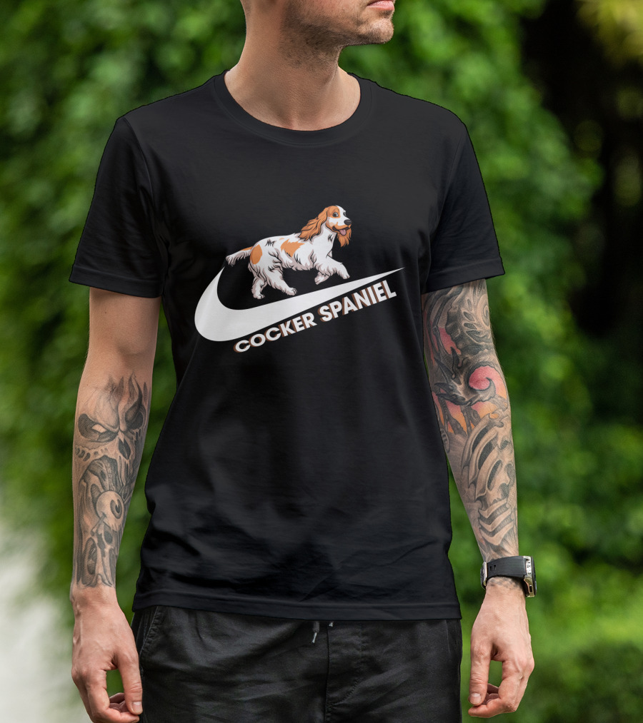 Cocker Spaniel Nike Swoosh Iconic Theme T-Shirt