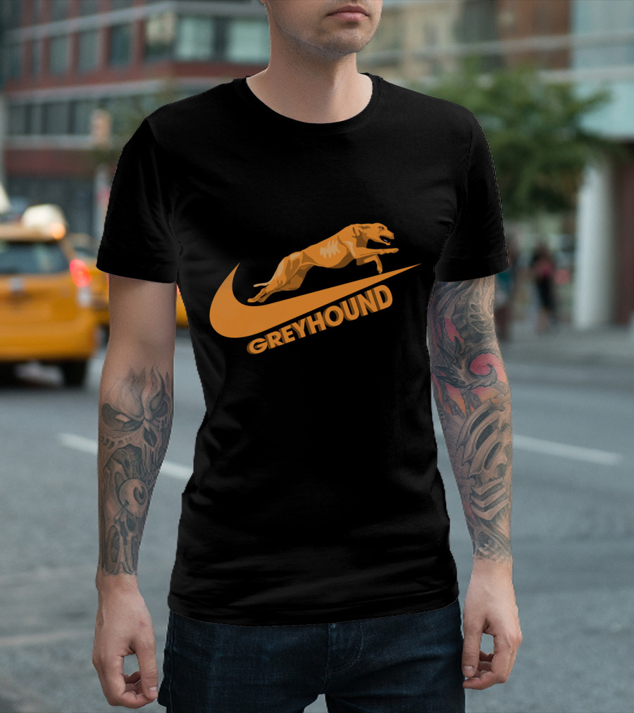 Greyhound Nike Jumping Dog T-Shirt