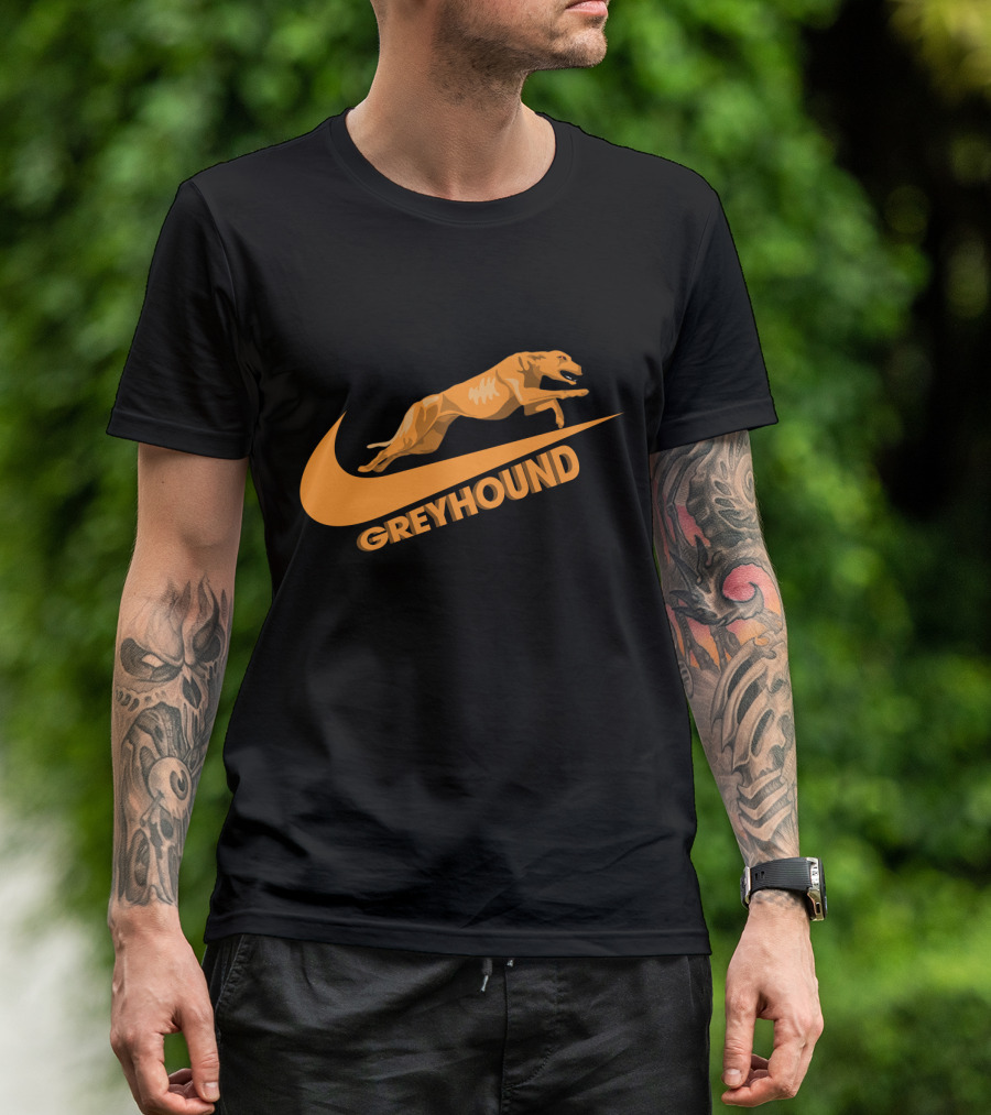 Greyhound Nike Jumping Dog T-Shirt
