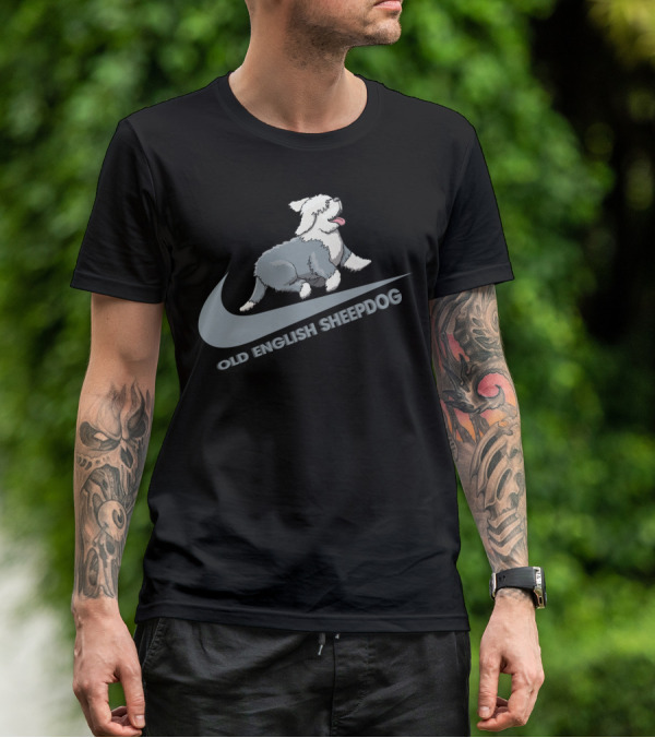 Old English Sheepdog Nike Swoosh T-Shirt