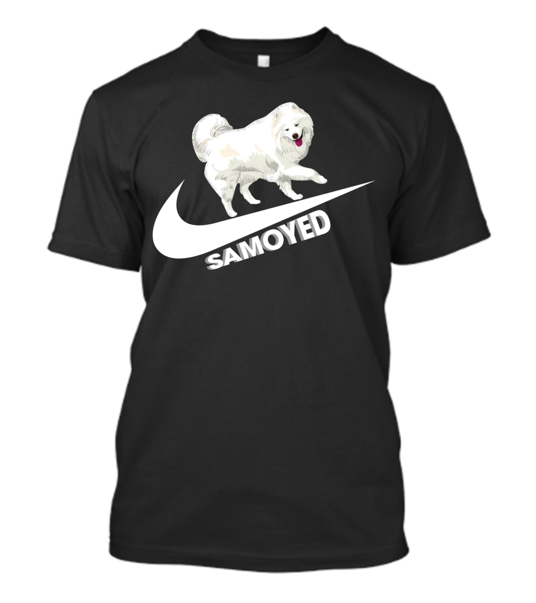 Samoyeds Nike Samoyed Dog On Swoosh T-Shirt