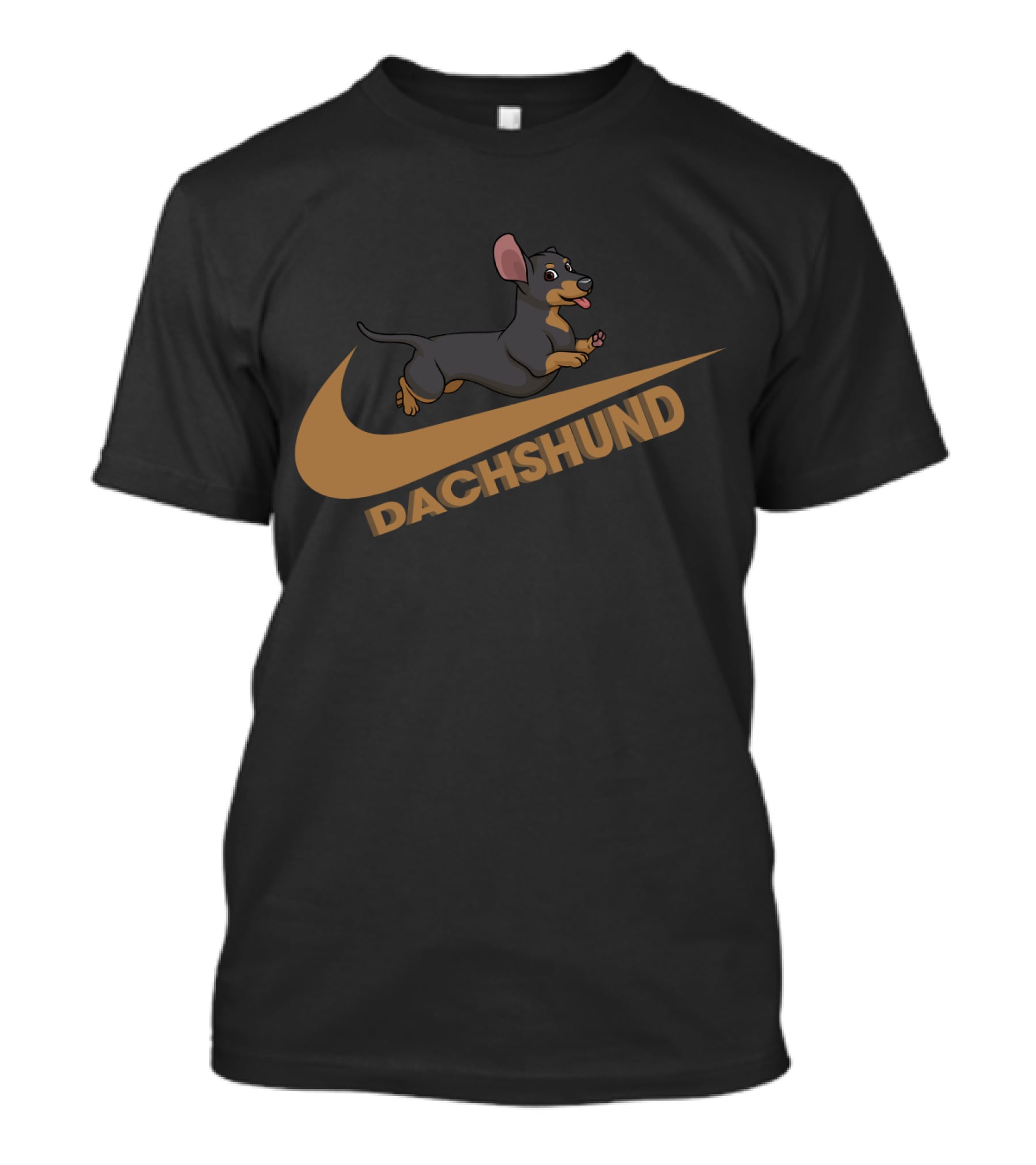 Dachshund Nike Swoosh Logo With Cartoon Dog Dvh T-Shirt