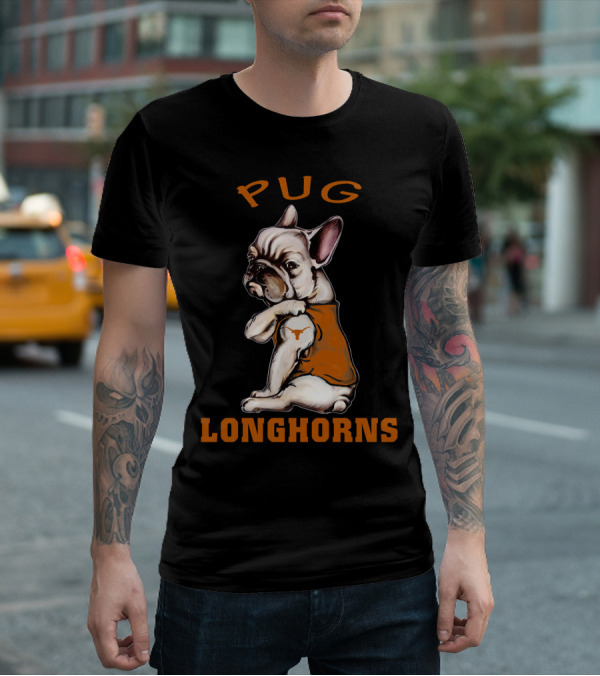 Pug Longhorns Ncaa Tl T-Shirt