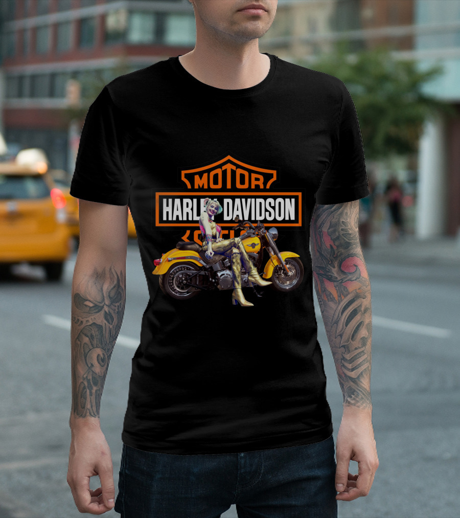Harley Quinn Harley Davidson Motorcycle T-Shirt
