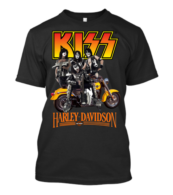 Kiss Harley Davidson Motorcycle Band Collaboration T-Shirt