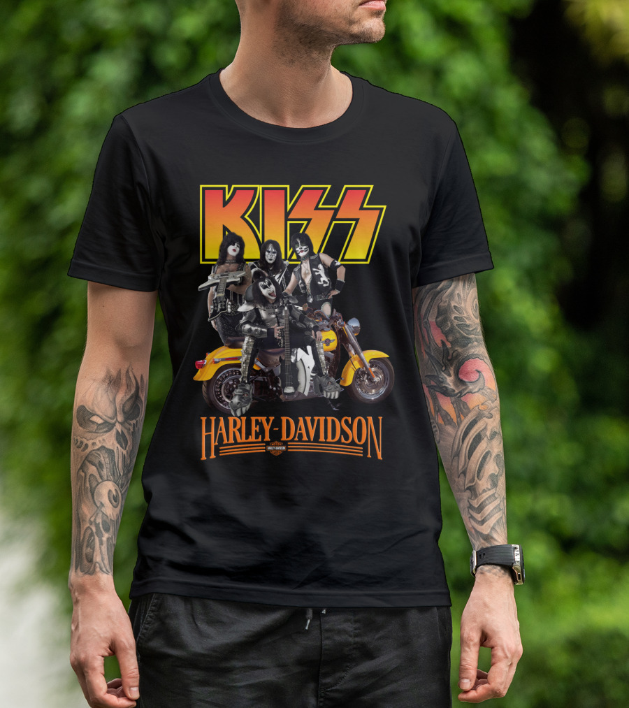 Kiss Harley Davidson Motorcycle Band Collaboration T-Shirt