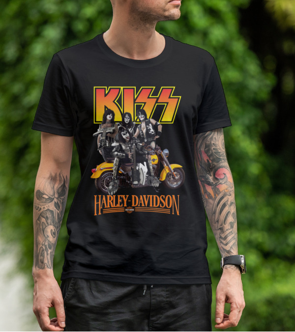 Kiss Harley Davidson Motorcycle Band Collaboration T-Shirt