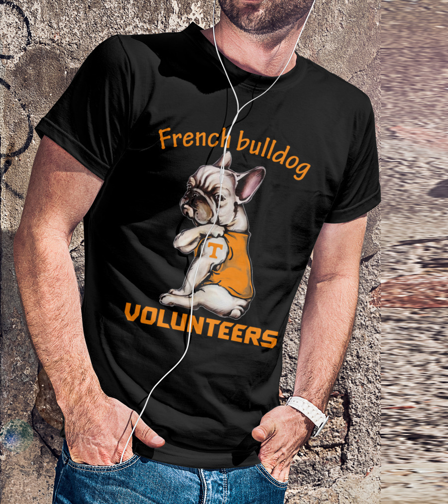 French Bulldog Tennessee Volunteers T-Shirt