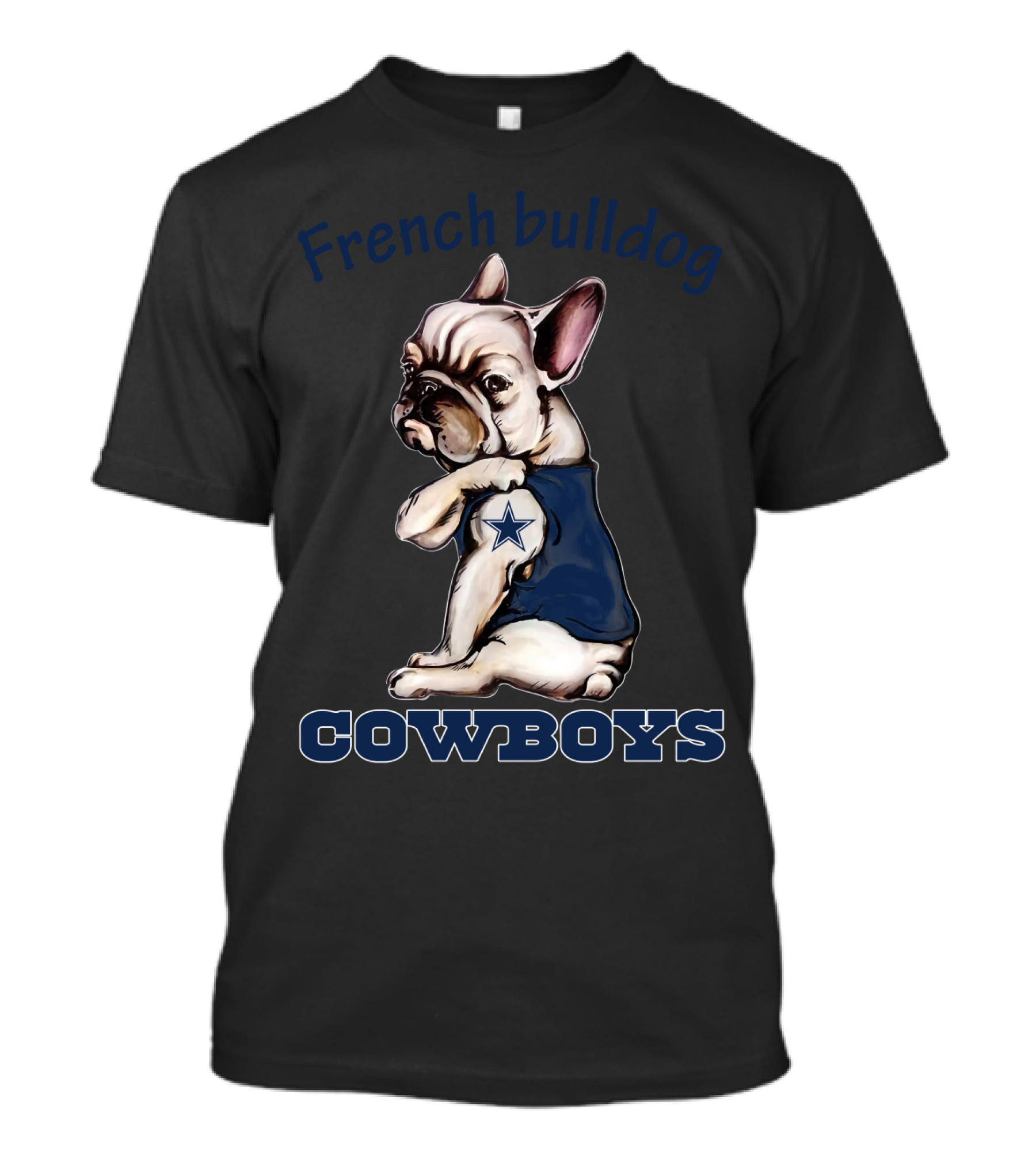 French Bulldog Cowboys 38 Nfldc Fd T-Shirt