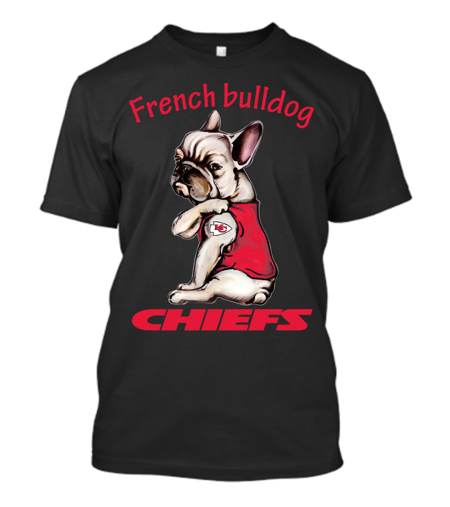 French Bulldog Chiefs Nflkcc 38 Fd T-Shirt