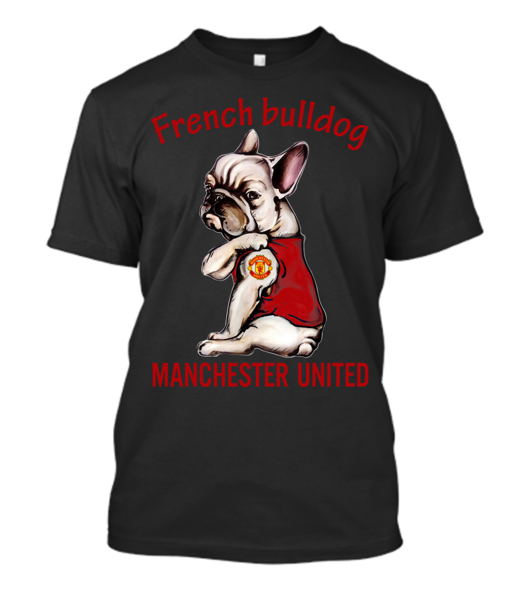 French Bulldog Manchester United T-Shirt