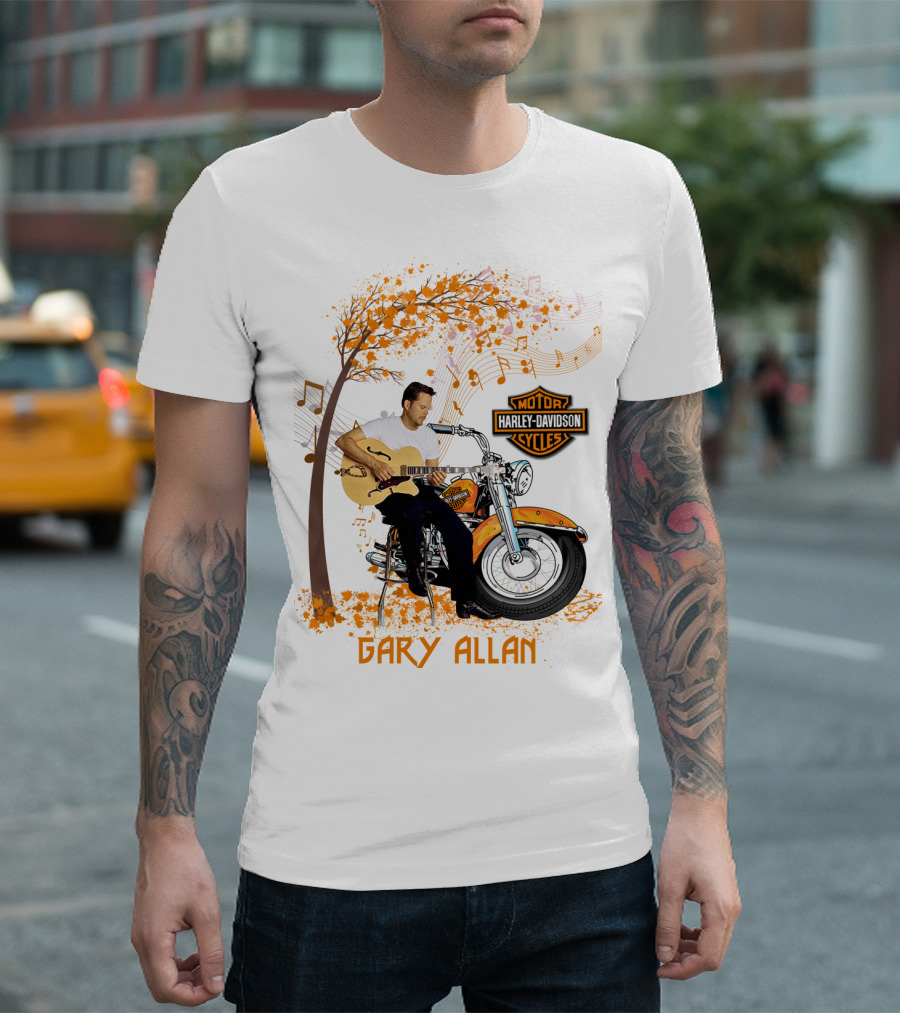 Gary Allan Harley Davidson Motorcycle Music Theme T-Shirt