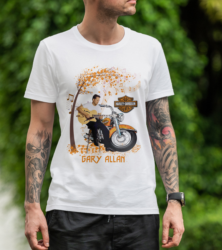 Gary Allan Harley Davidson Motorcycle Music Theme T-Shirt