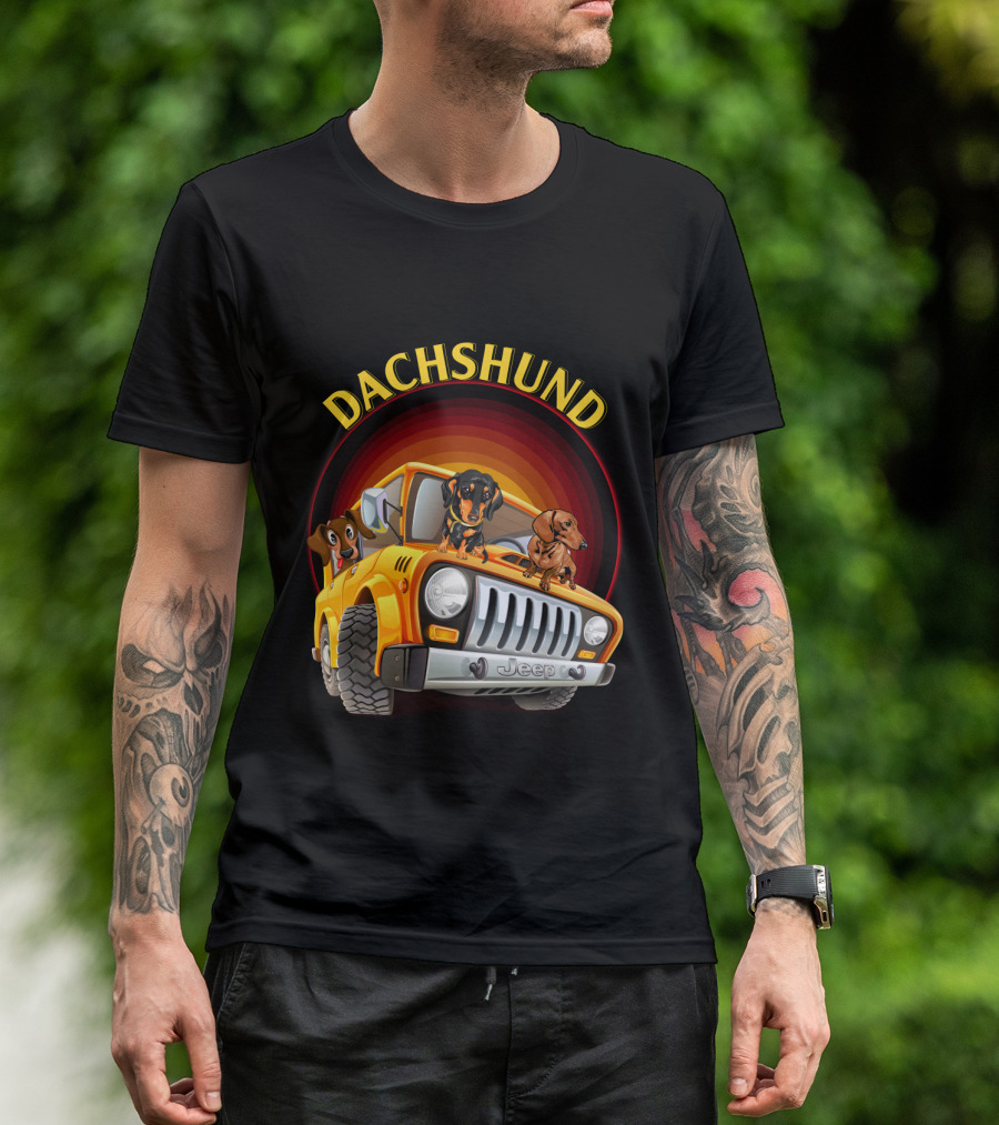 Dachshund Jeep Adventure T-Shirt