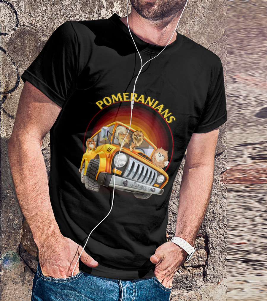 Pomeranians Jeep Adventure Dh T-Shirt
